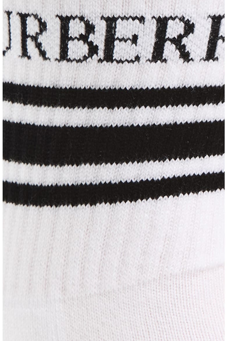 Sport Logo Cotton Blend Rib Crew Socks, Alternate, color, WHITE