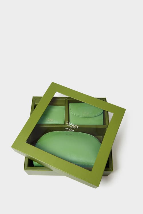 Osprey London The Tilly Leather Weekend Gift Set In Red