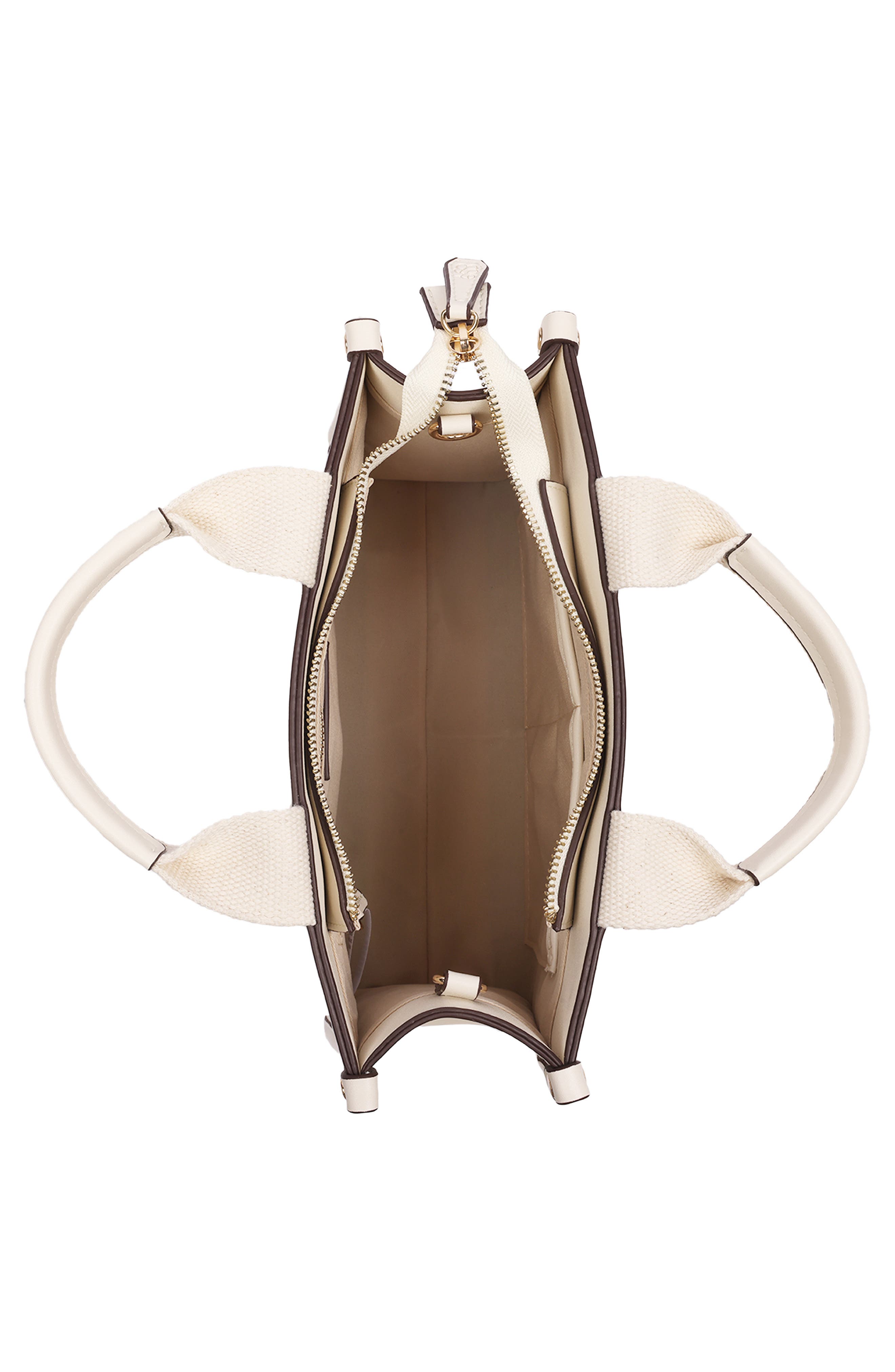 Tommy Bahama Darcy Leaf Medium Tote Bag, Alternate, color, Ivory