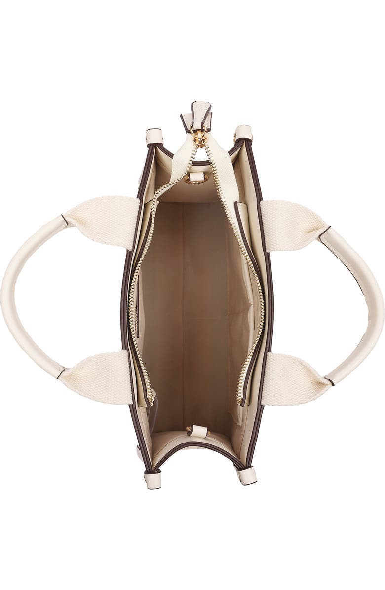 Tommy Bahama Darcy Leaf Medium Tote Bag, Alternate, color, Ivory