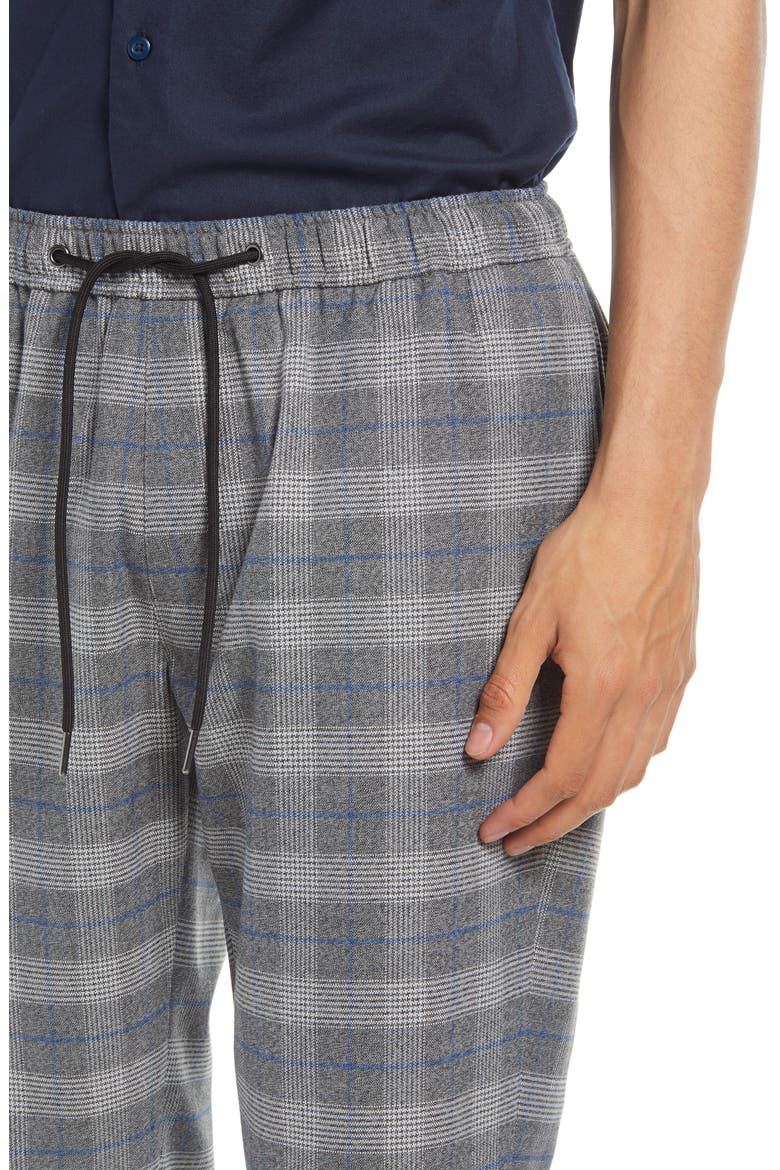 Men's E-Waist Plaid Stretch Pants, Alternate, color, BLUE POP PLAID