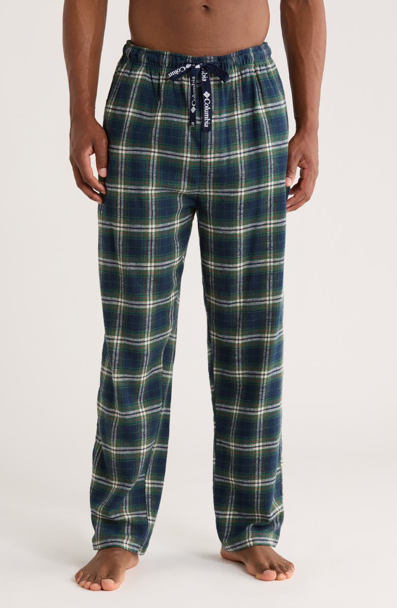 Columbia Plaid Flannel Pajama Pants, Main, color, Everyday Tartan Navy