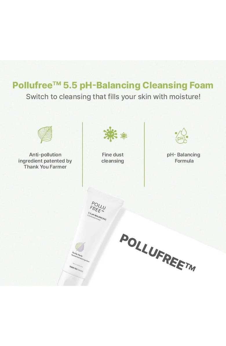 THANK YOU FARMER Pollufree pH-Balanced Cleansing Foam, Alternate, color, White