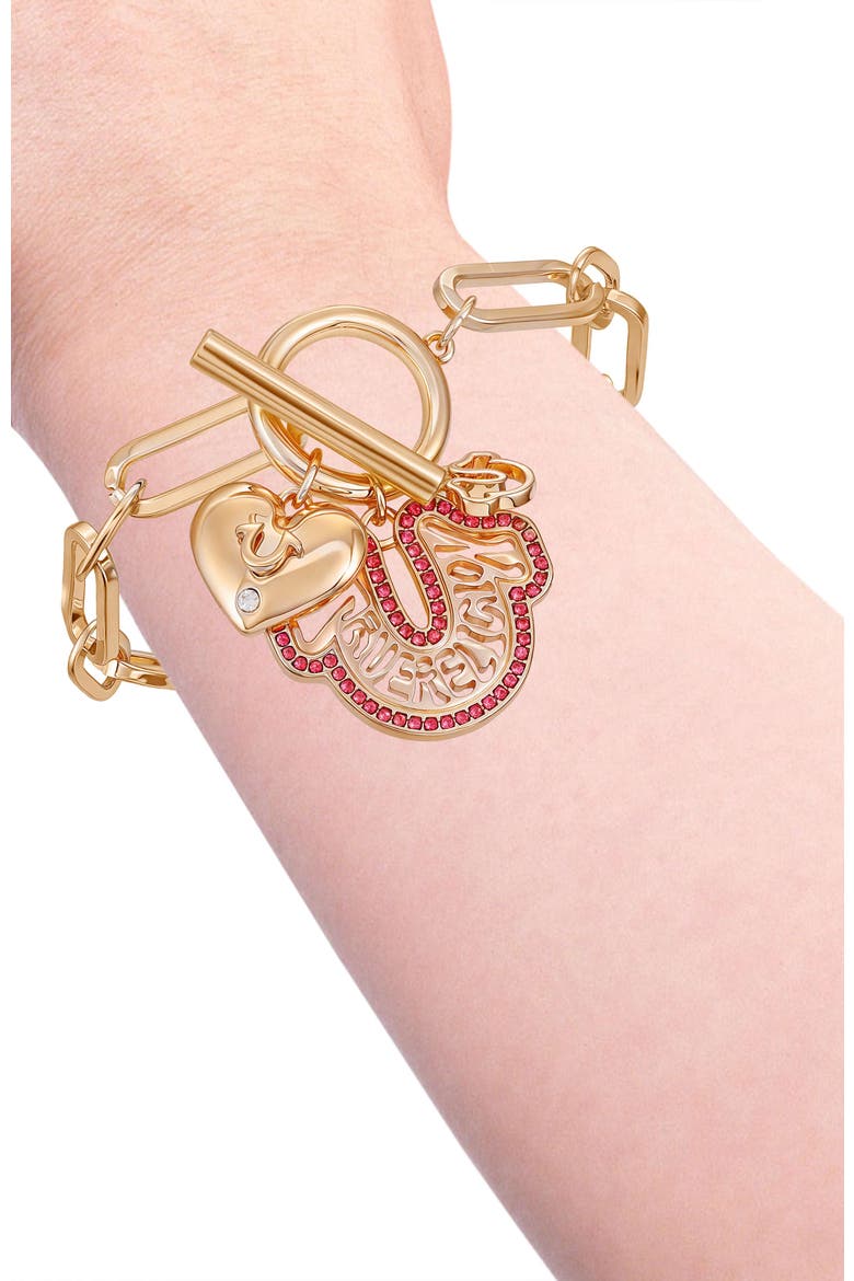 Charmy link bracelet, Alternate, color, ROSEGOLDTONE