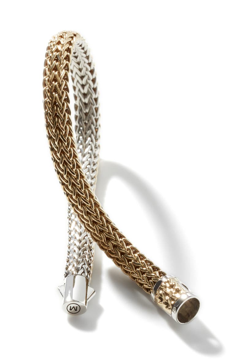 'Classic Chain' Small Reversible Bracelet, Alternate, color, GOLD/SILVER