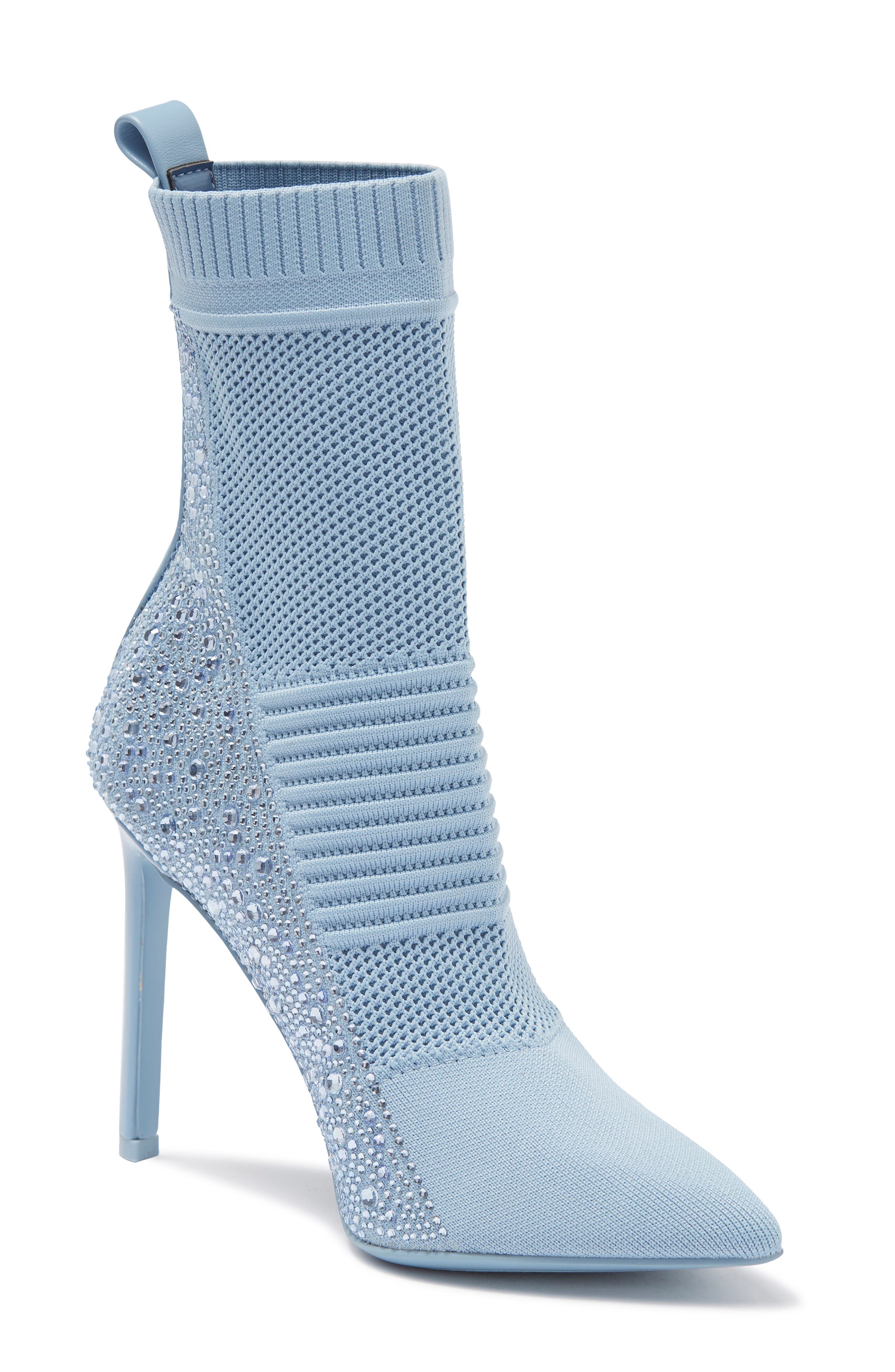 Maxwelle Pointed Toe Knit Boot, Main, color, BLUE