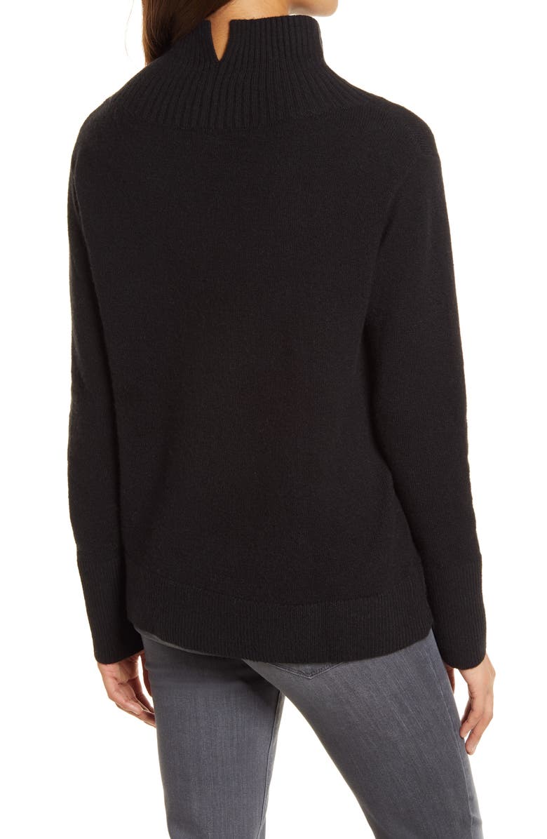 Caslon<sup>®</sup> Mock Neck Cotton Blend Sweater, Alternate, color,