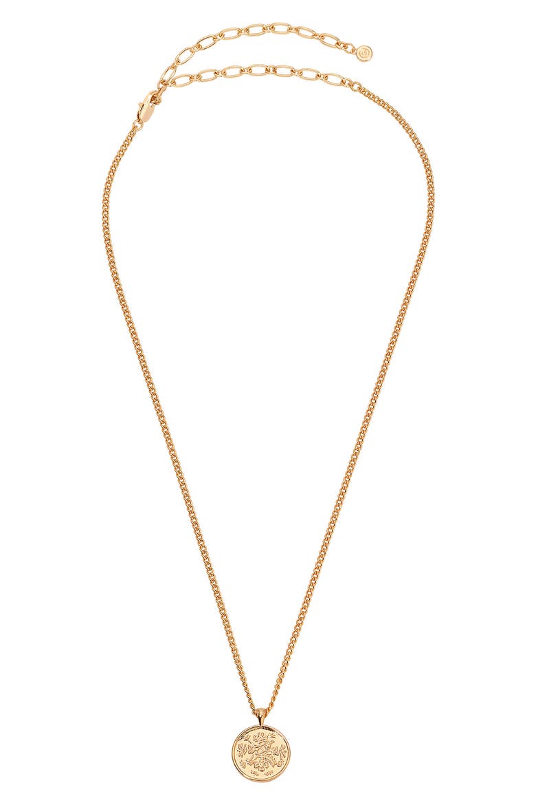 Set of 3 Coin Pendant Necklaces, Alternate, color, GOLD