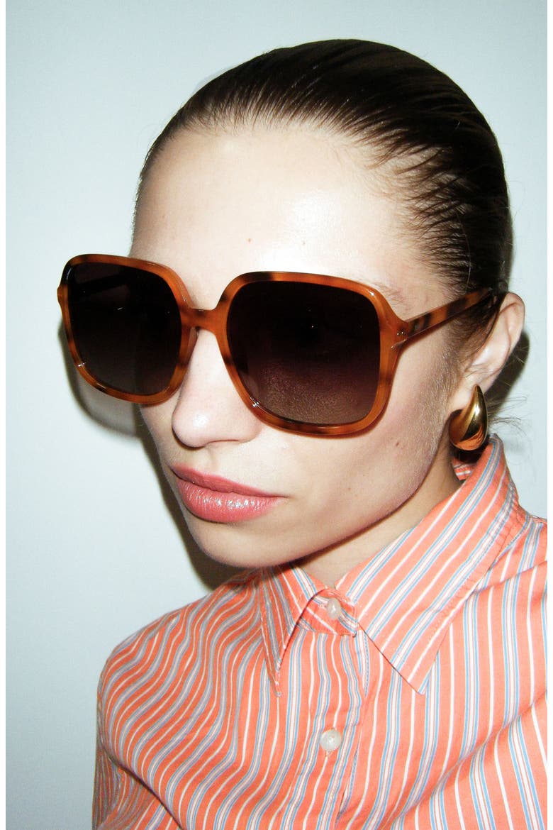 Della Spiga Oversized Sunglasses, Alternate, color, Vintage Turtle