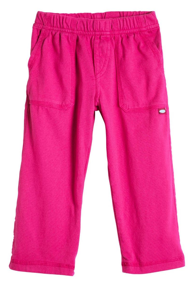 Boys Soft 100% Cotton 3-Pocket Jersey Pants, Main, color, Hot Pink