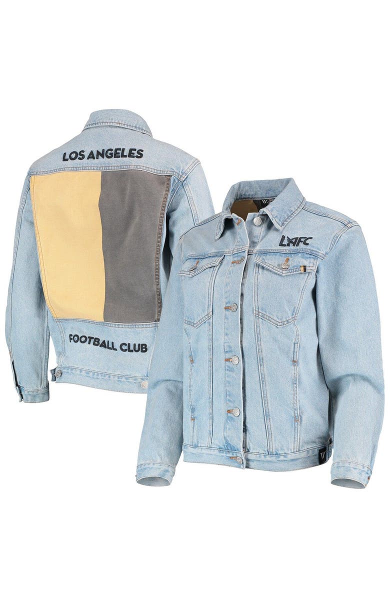 THE WILD COLLECTIVE Women's The Wild Collective Blue LAFC Print Denim Button-Up Jacket, Main, color,