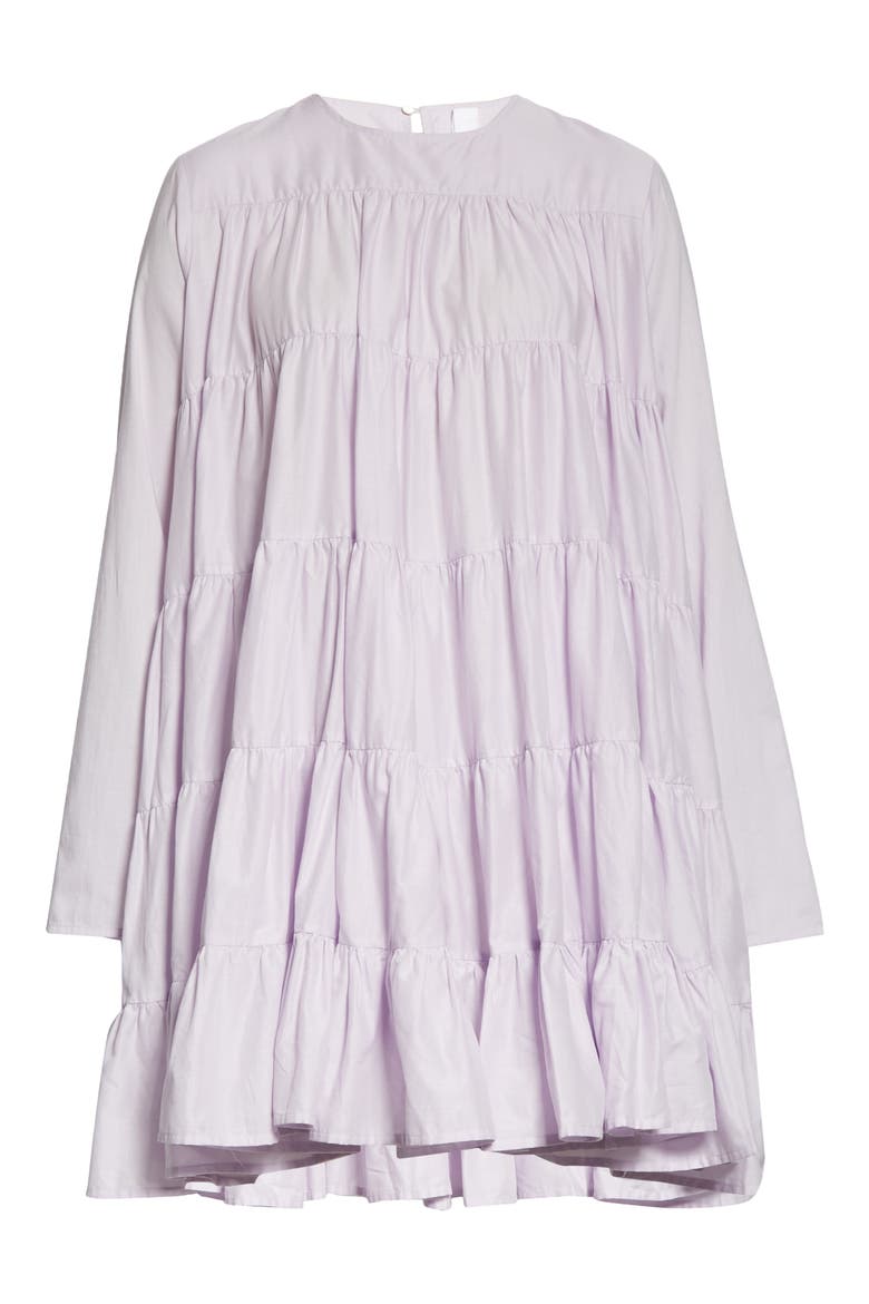 Soliman Tiered Long Sleeve Dress, Alternate, color, LAVENDER