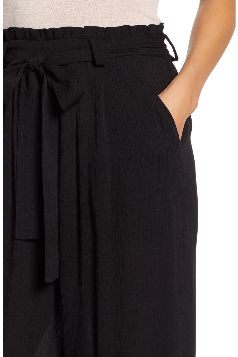 Gibson x Hi Sugarplum! Sedona Wide Leg Ankle Pants (Nordstrom Exclusive), Alternate, color, BLACK