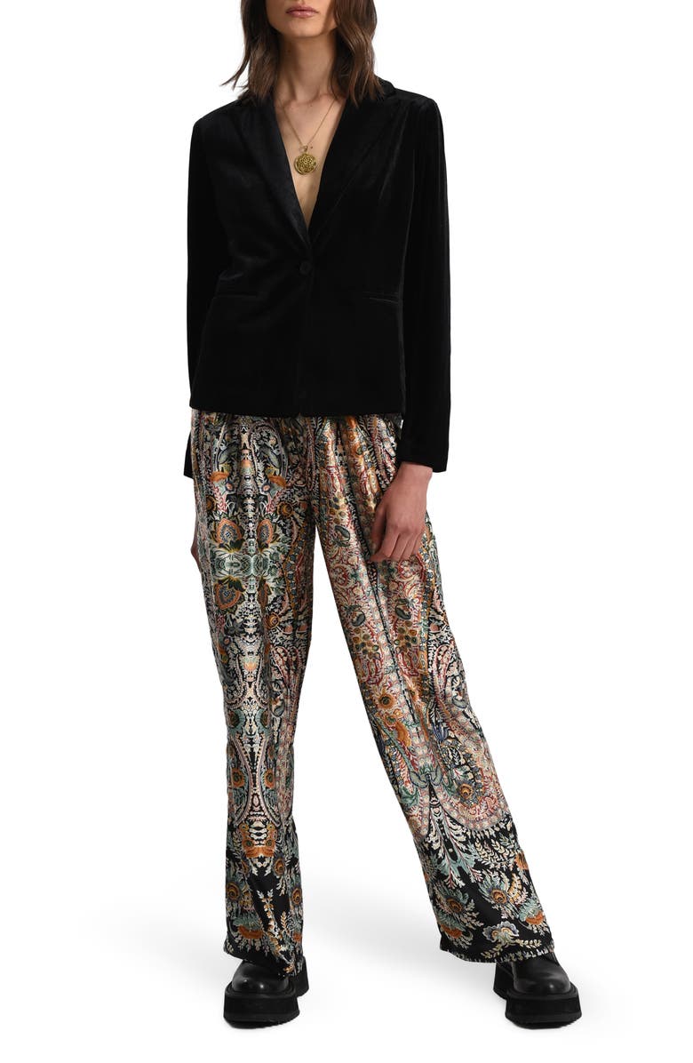 Molly Bracken Velvet One-Button Blazer, Alternate, color,