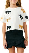 Hayden Girls Kids' Gameday Sequin Bow Graphic T-Shirt