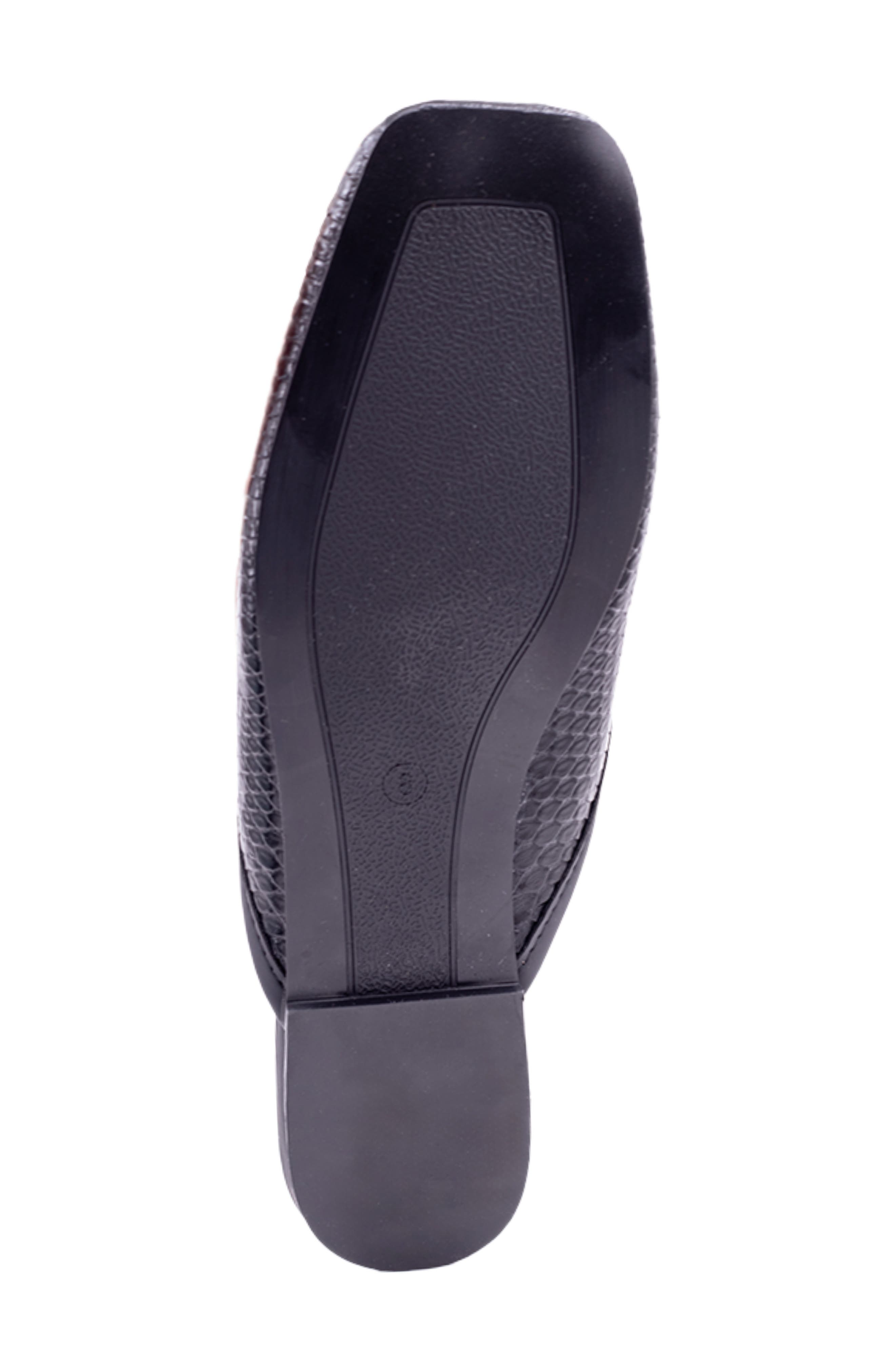 SHUSHOP Andrea Slide Flat, Alternate, color, Black Snake