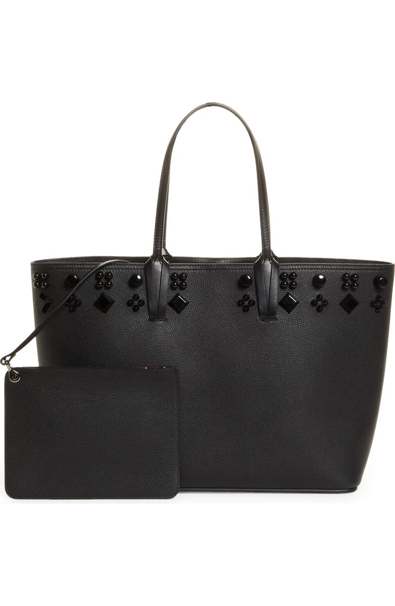 Christian Louboutin Cabata Studded Leather Tote, Alternate, color,