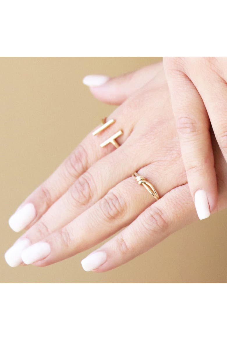 Golden Bar Ring, Alternate, color, Yellow Gold