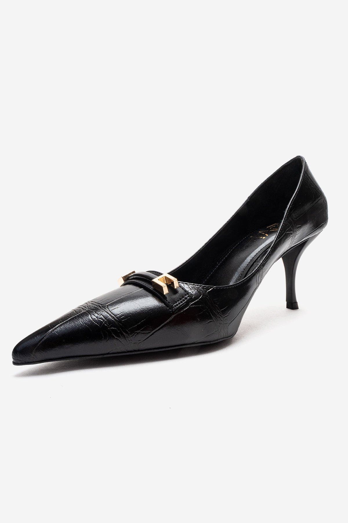 Poesy Pointed Toe Stiletto Pump, Alternate, color, Black Print