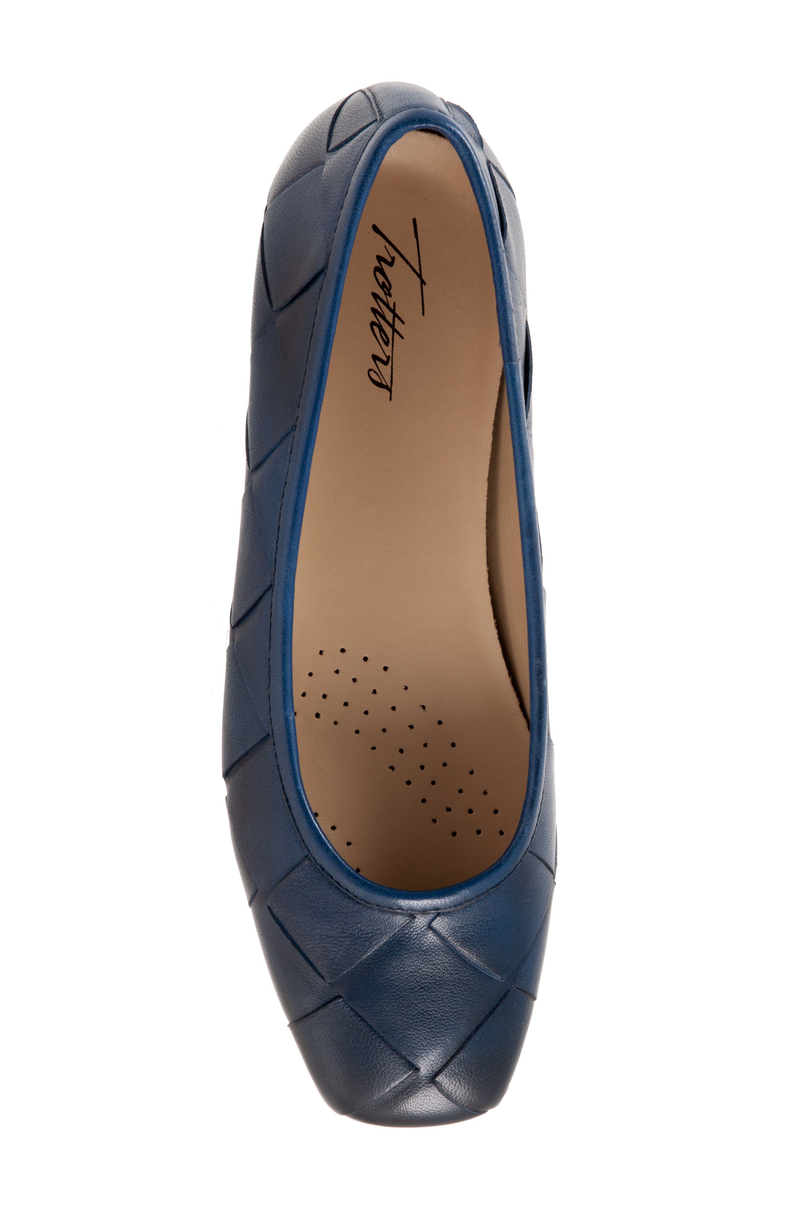 Hanny Flat, Alternate, color, BLUE LEATHER