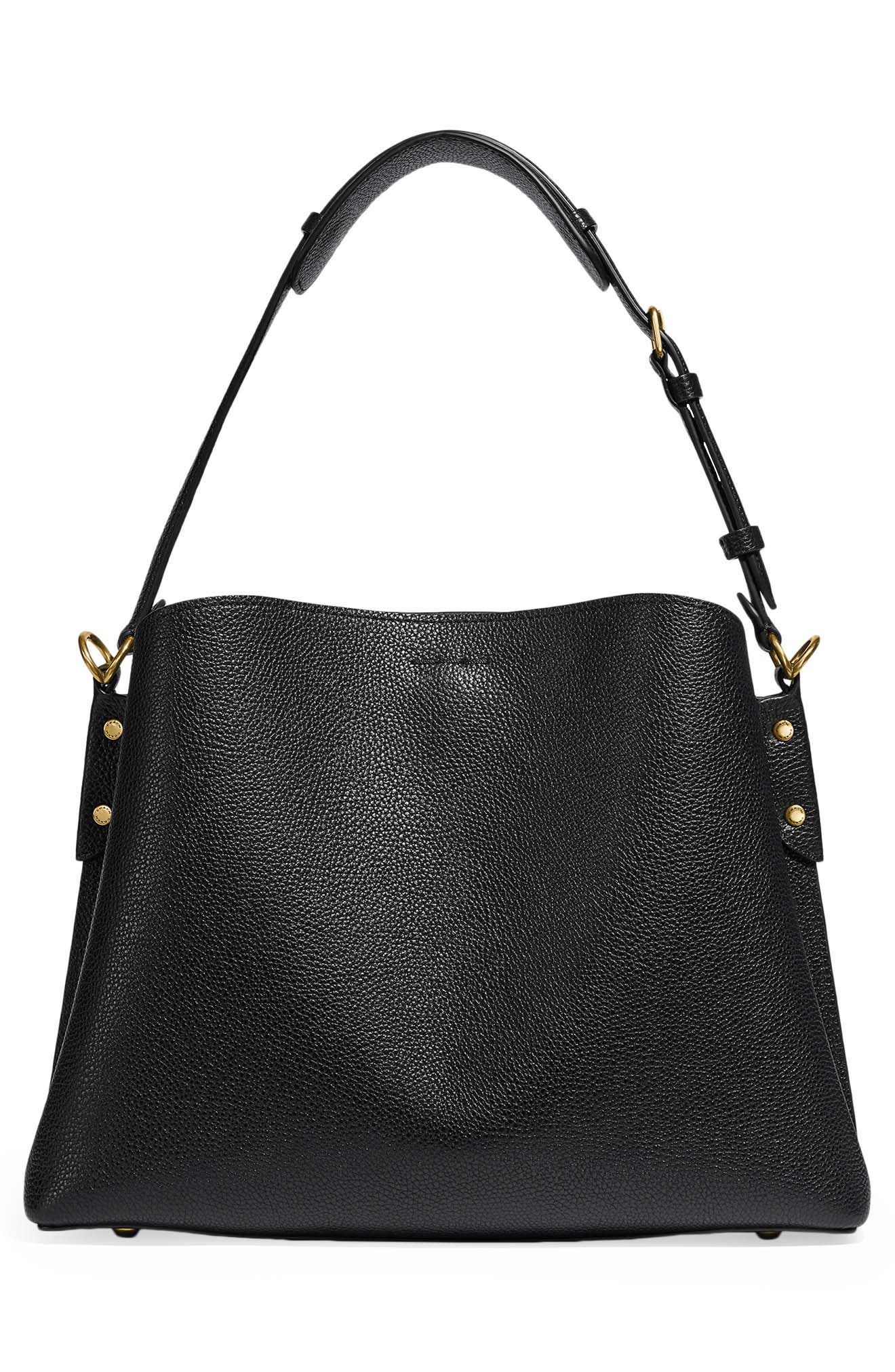 COACH Willow Pebble Leather Shoulder Bag, Alternate, color, 