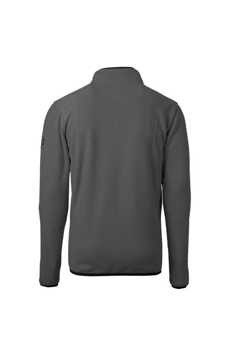 Cutter & Buck Men's Cutter & Buck  Gray/Black New Orleans Saints Helmet Cascade Eco Sherpa Fleece Quarter-Zip Pullover Jacket, Alternate, color, 