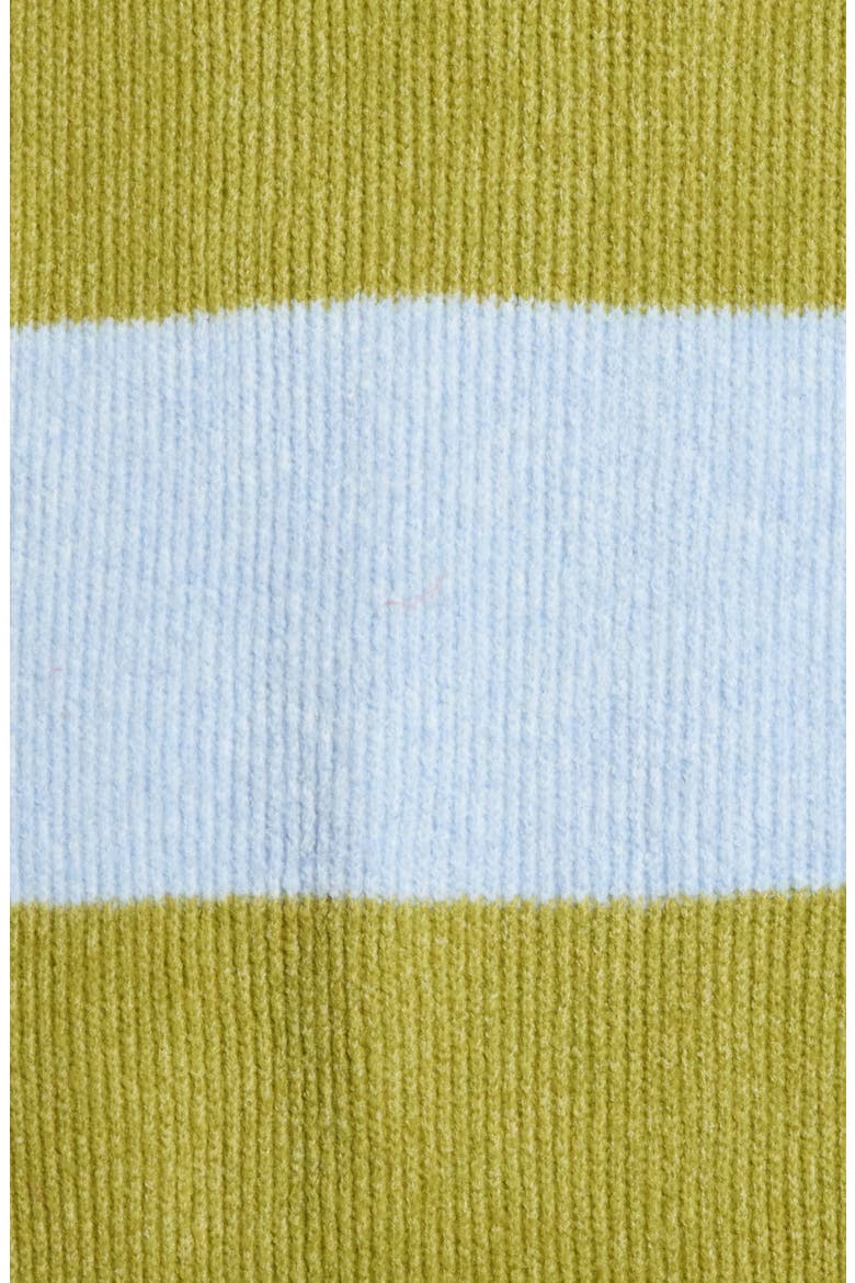 Striped Scalloped Scarf, Main, color, BLUE/ GREEN