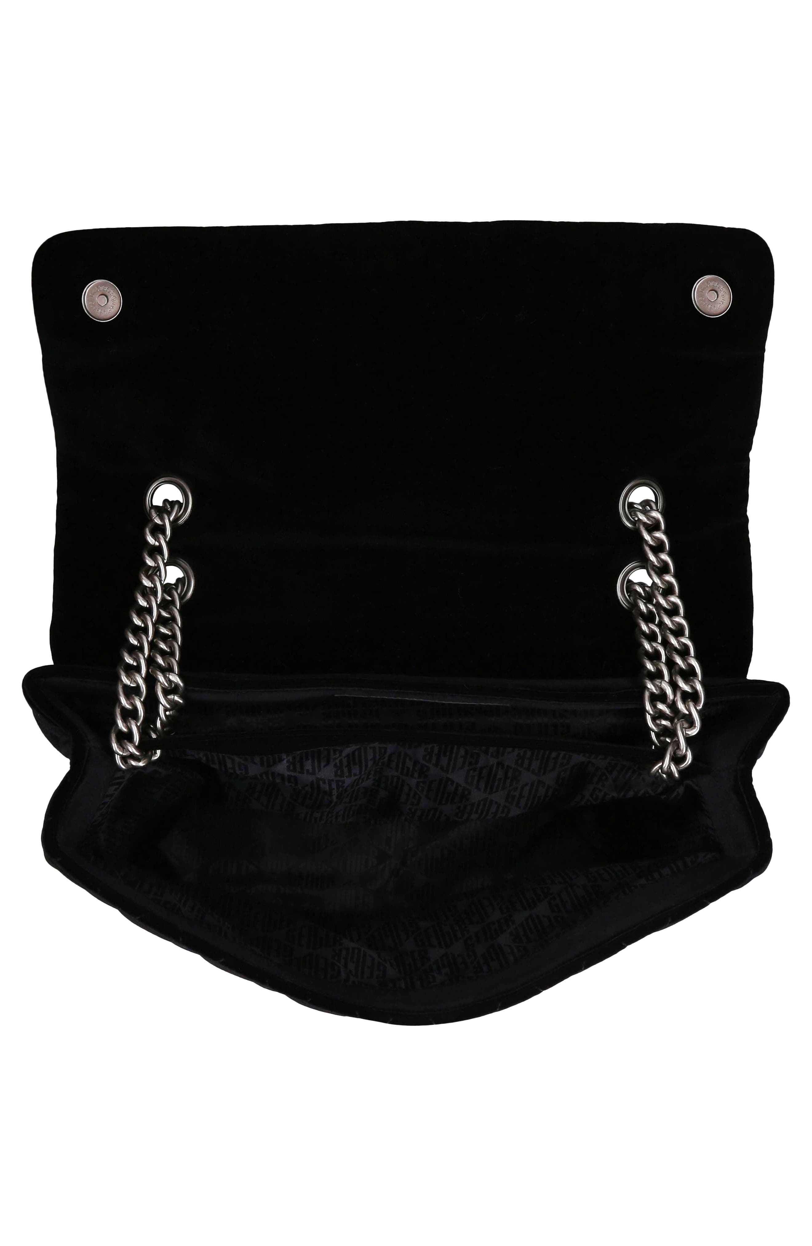 Kurt Geiger London XXL Kensington Velvet Shoulder Bag, Alternate, color, 