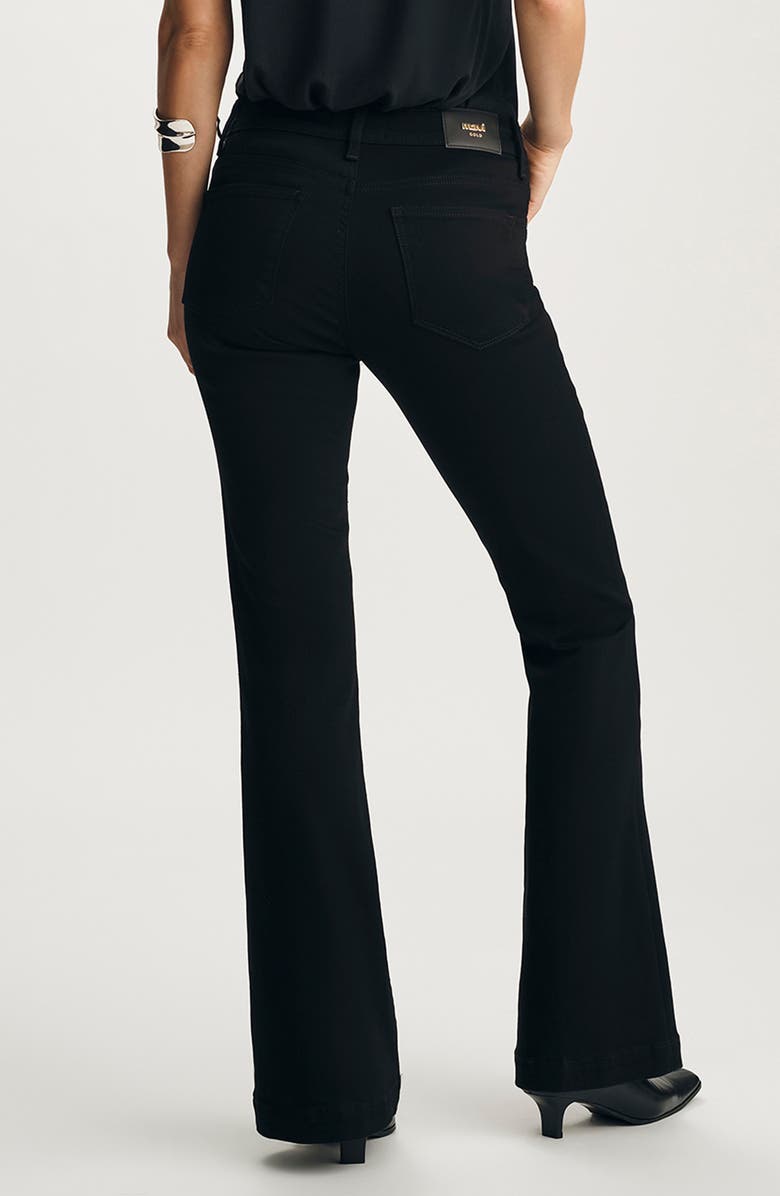 Mavi Jeans Sydney Mid Rise Flare Jeans, Alternate, color, Double Black Gold Premium