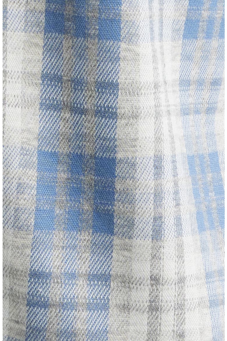 Coastline Knit Button-Down Shirt, Alternate, color, HORIZON BLUE PLAID