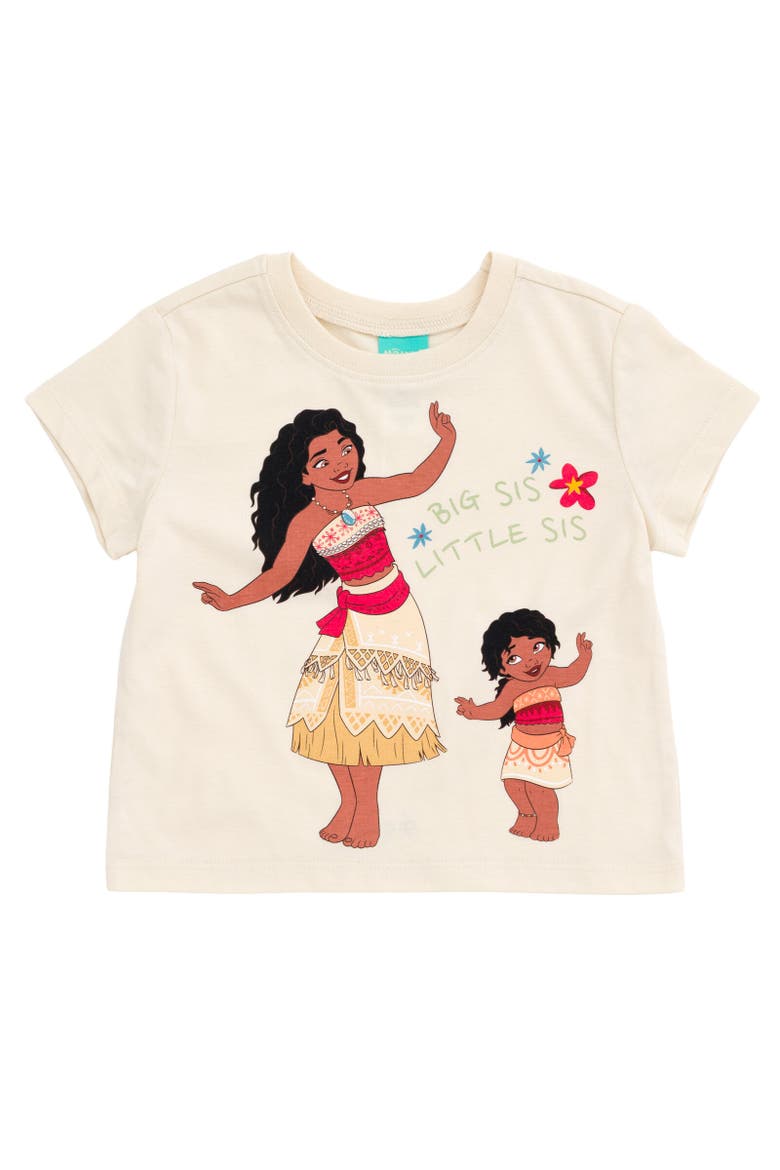 Lilo & Stitch 2-Piece Tee and Shorts Set, Alternate, color, Cream Green Moana