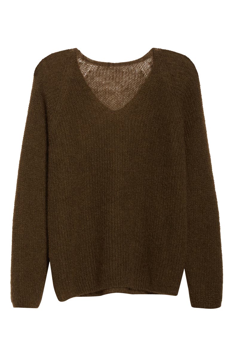 Max Mara Leisure Mohair & Wool Blend V-Neck Sweater, Alternate, color, 