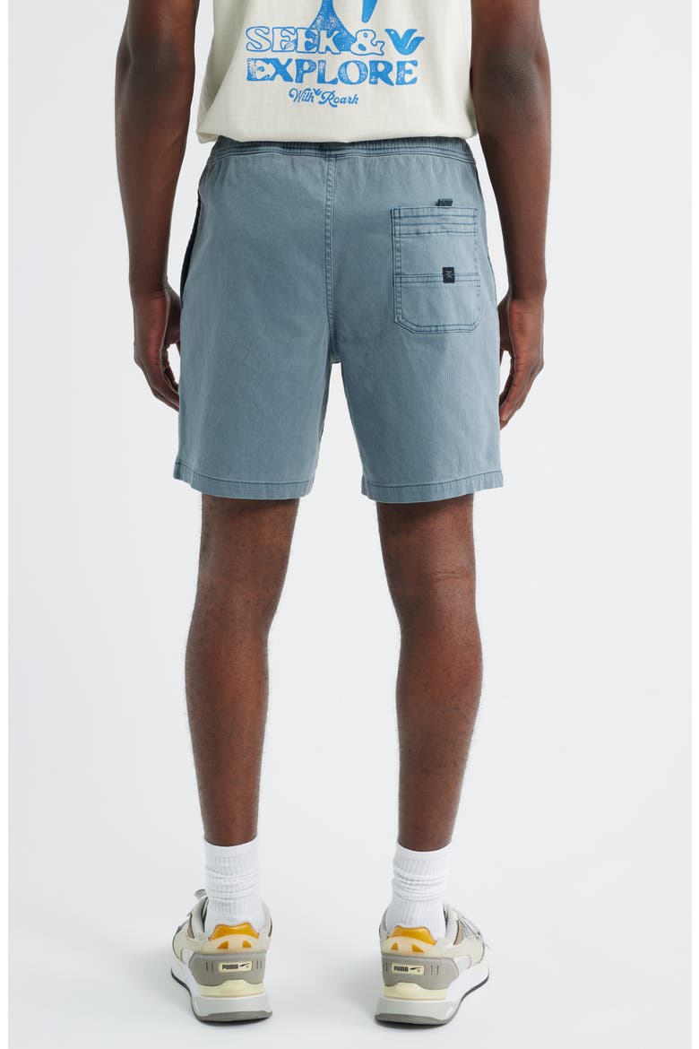 Made to Fade Stretch Cotton Drawstring Shorts, Alternate, color, WASHED NAV