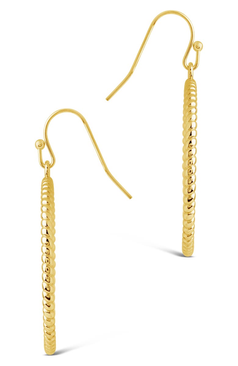 Sterling Forever Terina Hoop Drop Earrings, Alternate, color, Gold