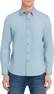 W.R.K Hudson Reworked Slim Fit Solid Cotton Button-Up Shirt