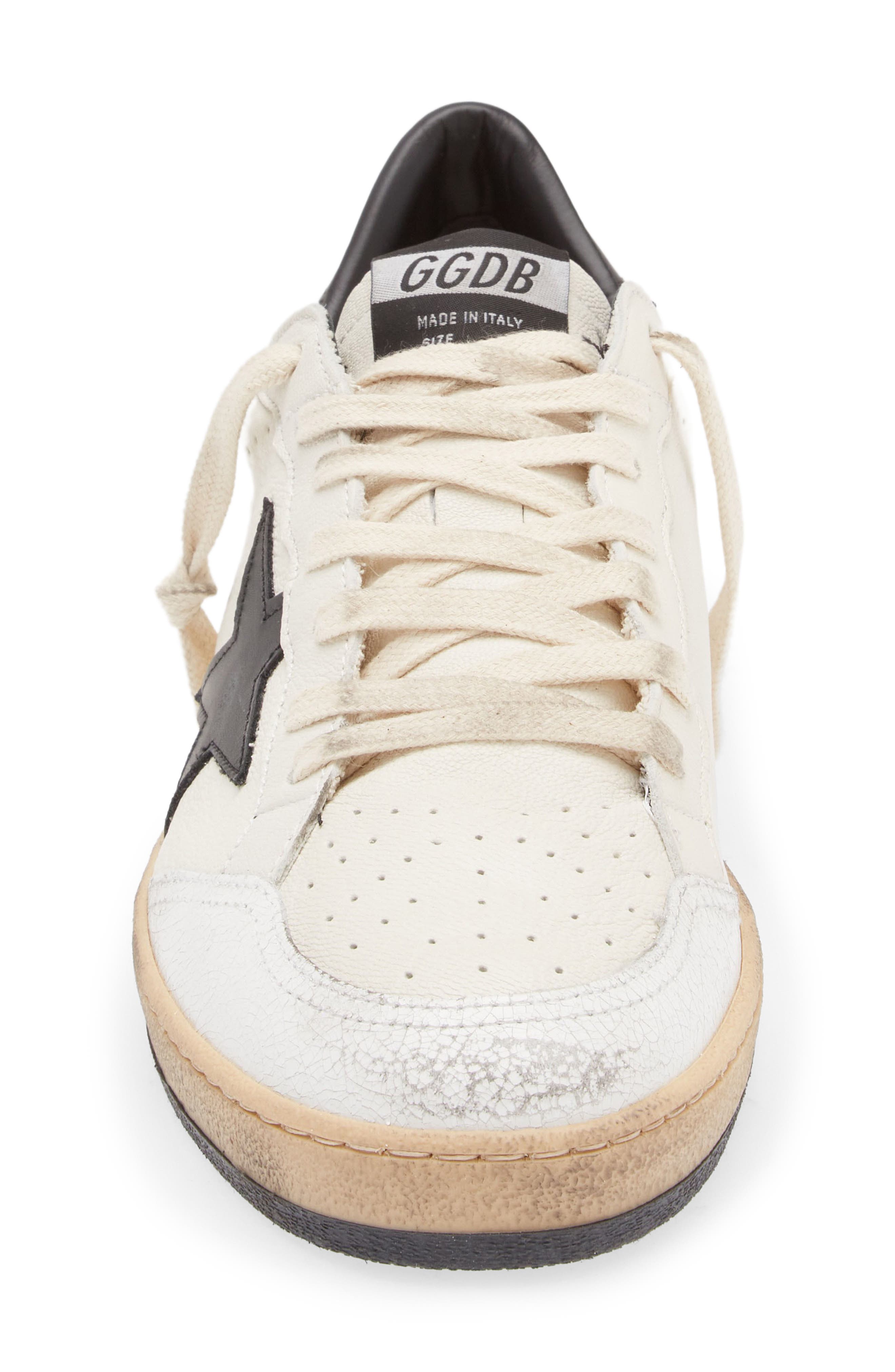 Golden Goose Ball Star Low Top Sneaker, Alternate, color, White/ Black