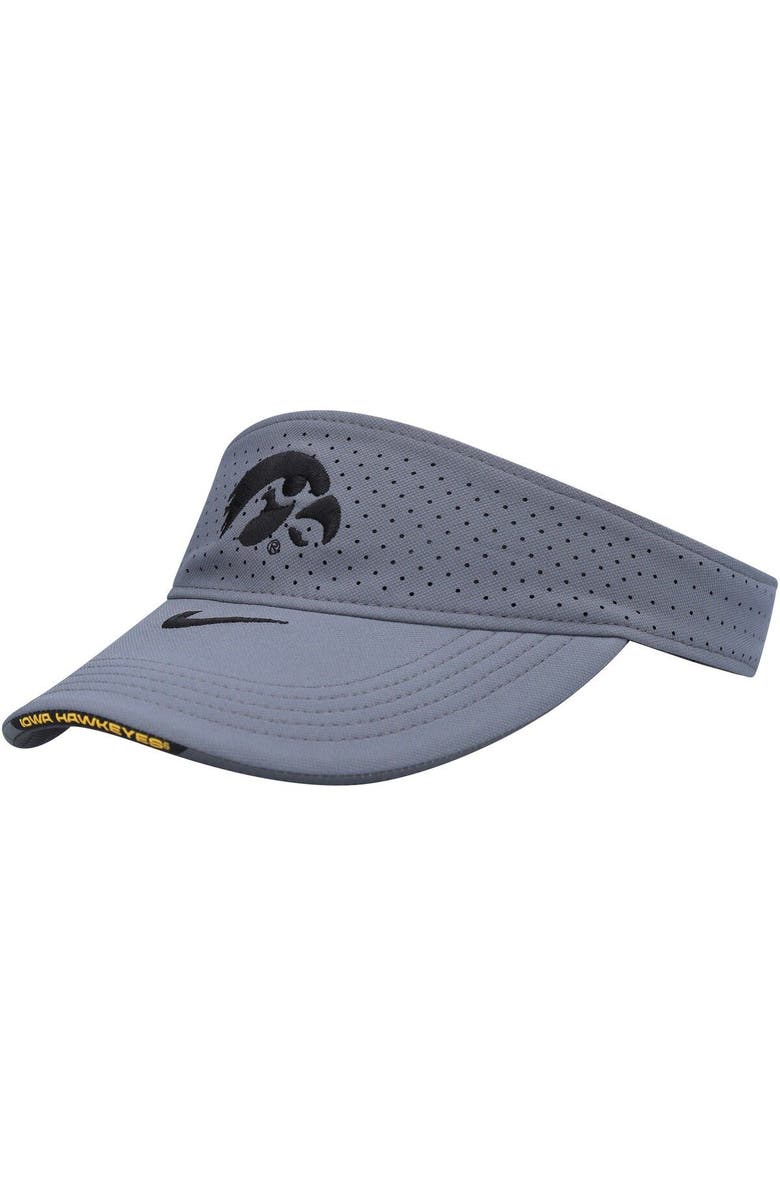 Nike Men's Nike Gray Iowa Hawkeyes 2021 Sideline Performance Visor, Main, color, 