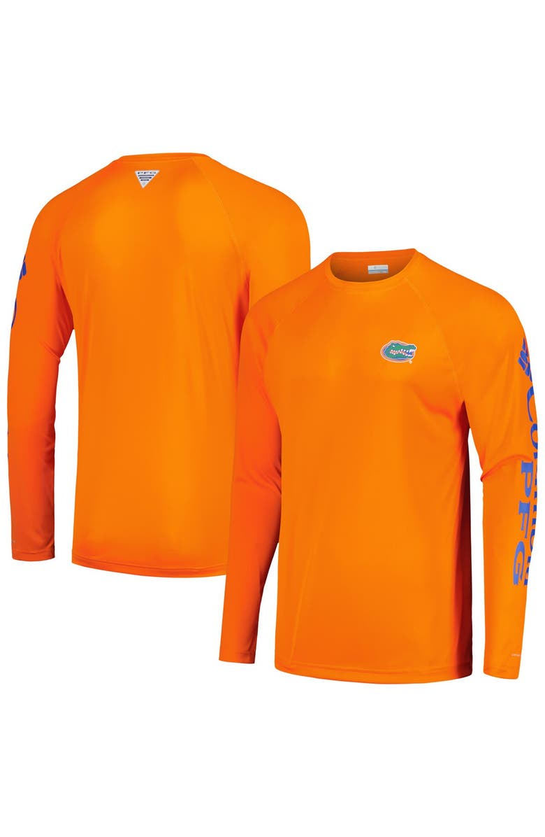 Columbia Men's Columbia Orange Florida Gators Terminal Tackle Omni-Shade Raglan Long Sleeve T-Shirt, Main, color, Orange
