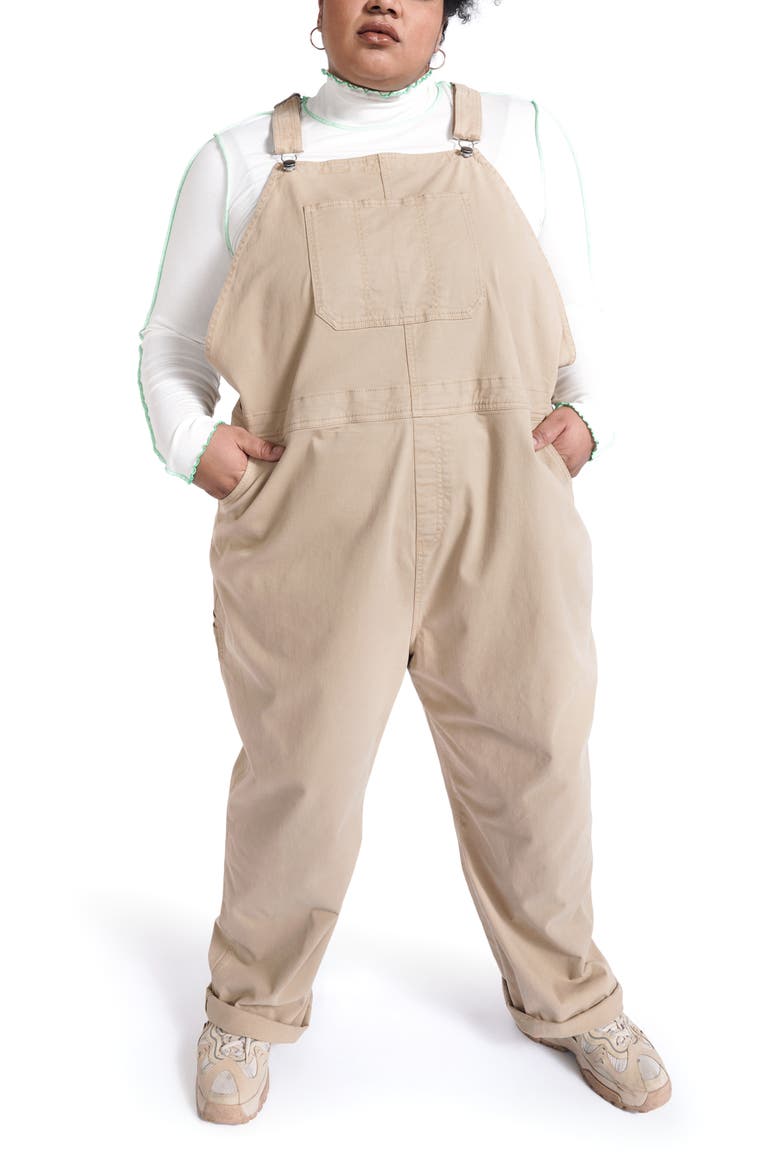 Utility Overalls (Nordstrom Exclusive), Main, color, BEIGE