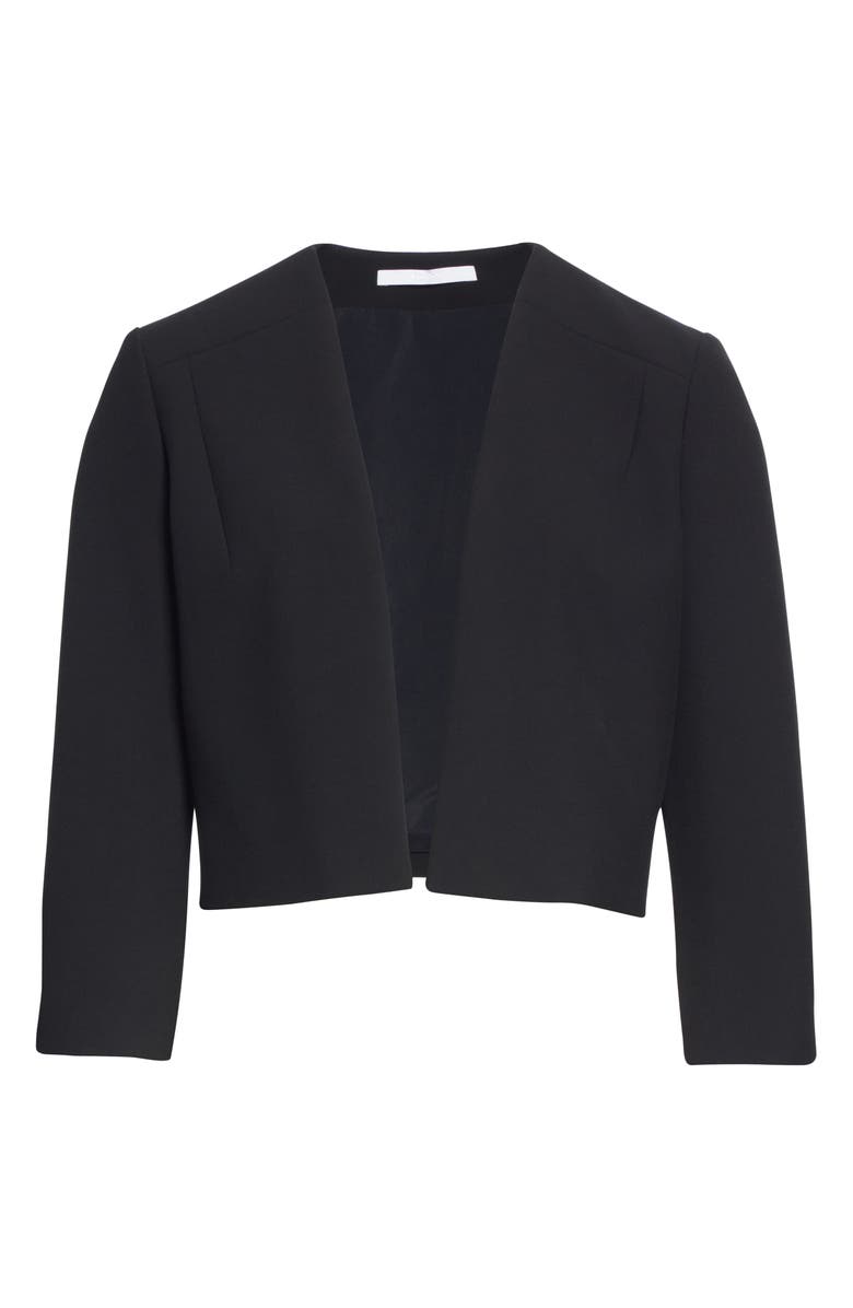 BOSS Jikiva Collarless Ponte Crop Jacket, Alternate, color, 