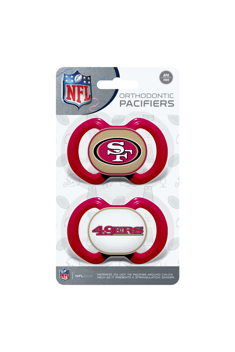 San Francisco 49ers Pacifier 2-Pack, Alternate, color, Multicolor