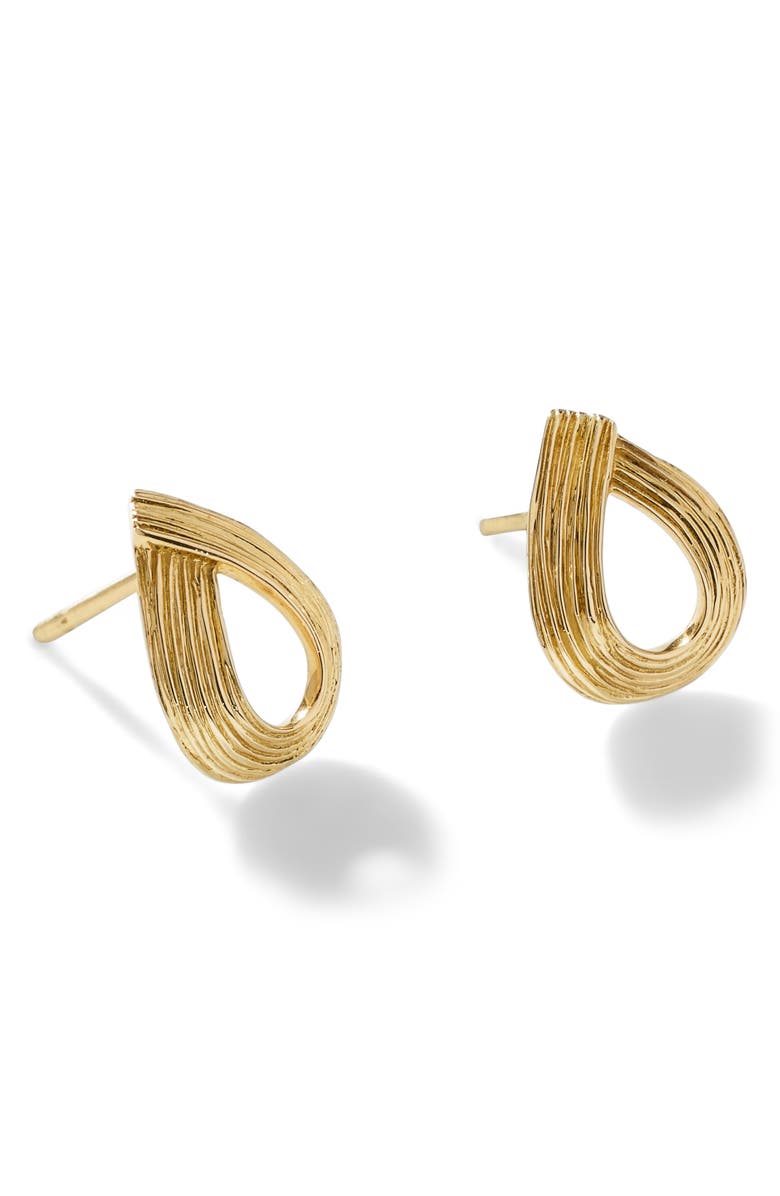 John Hardy Bamboo Striated Drop Earrings, Main, color, 