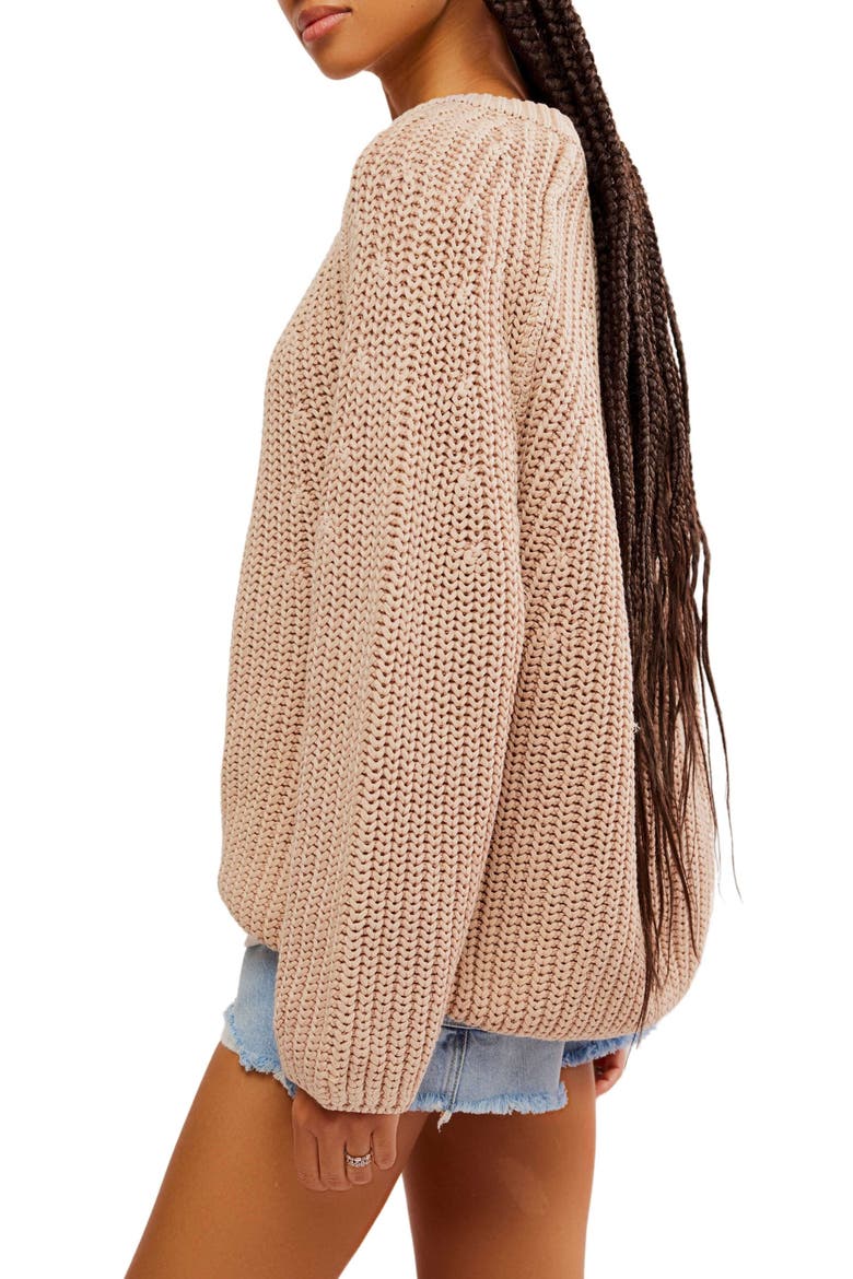 Take Me Home Cotton Sweater, Alternate, color, SANDCASTLE