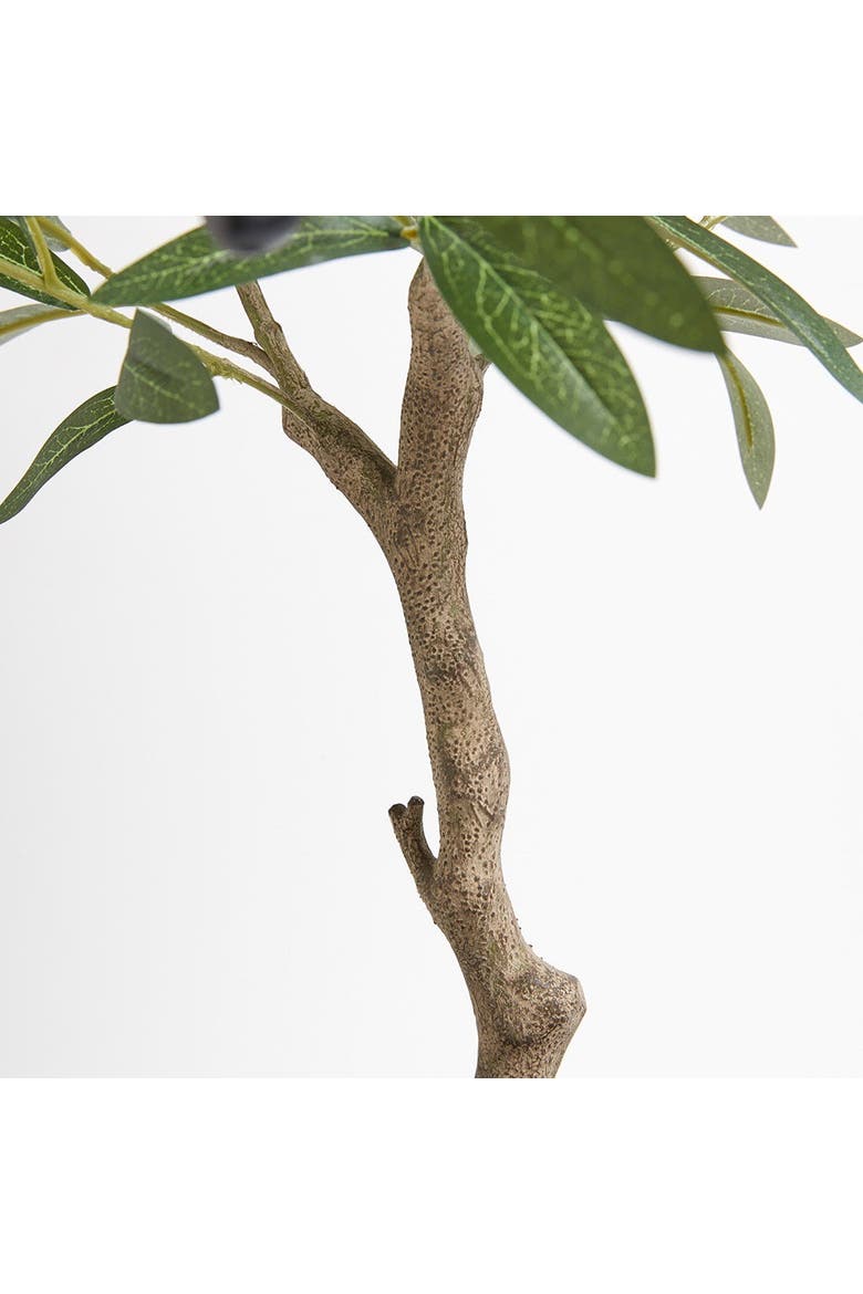 Artificial Olive Topiary Tree with Mediterranean Pot, Alternate, color, Green