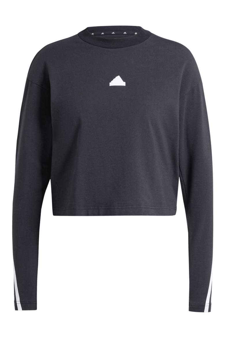 Future Icons 3-Stripes Long Sleeve T-Shirt, Alternate, color, BLACK