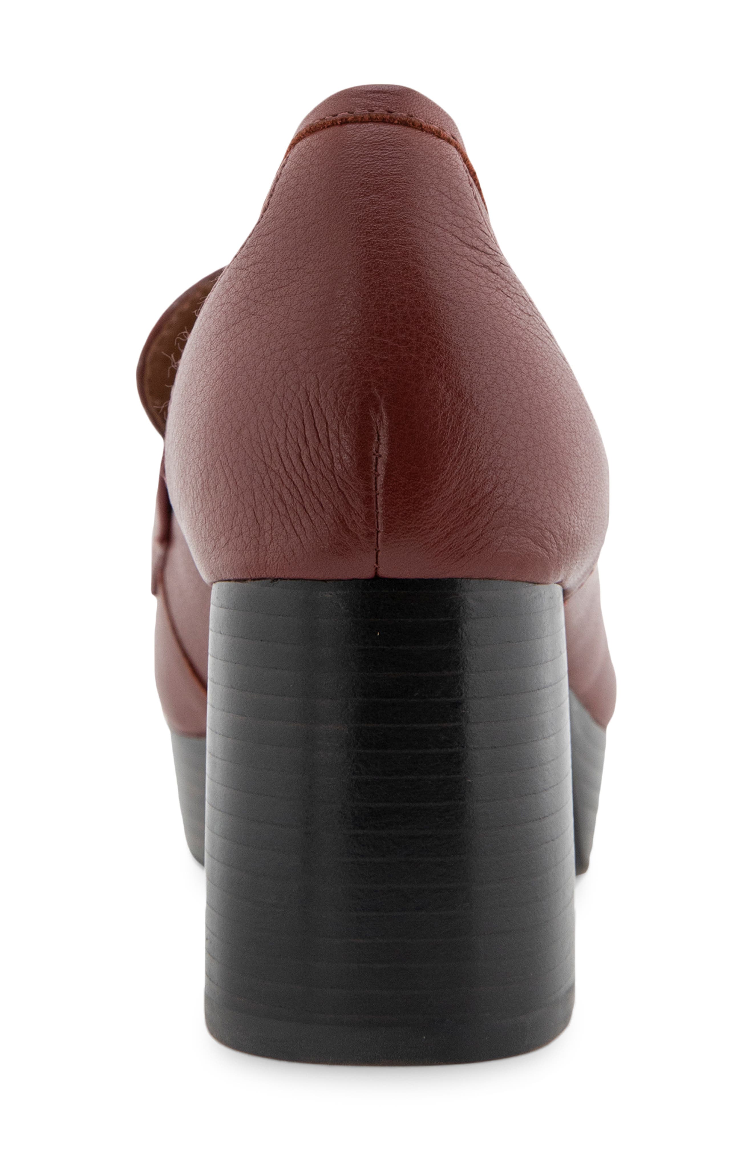 Aerosoles Cavour Platform Penny Loafer Pump, Alternate, color, Clay Leather