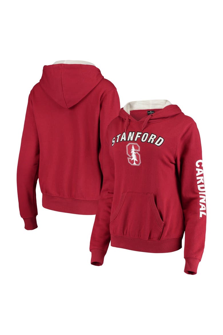 Women's Colosseum Cardinal Stanford Cardinal Loud and Proud Pullover Hoodie, Main, color, Cardinal