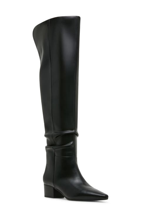 Elite Over the Knee Faux Leather Boot