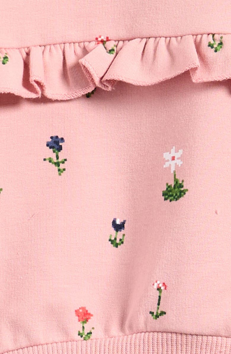 MILES THE LABEL Ditsy Pixel Sweatshirt & Leggings Set, Alternate, color, Light Pink