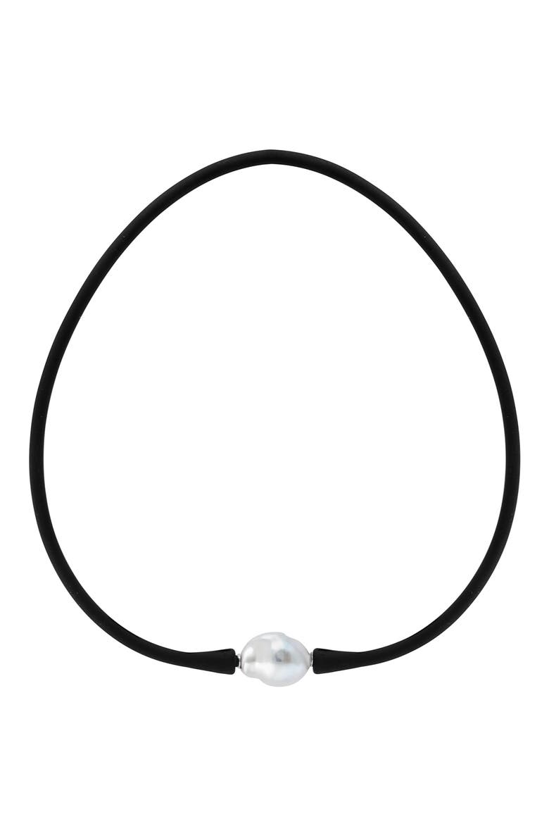 13-14mm Freshwater Pearl Necklace, Main, color, BLACK
